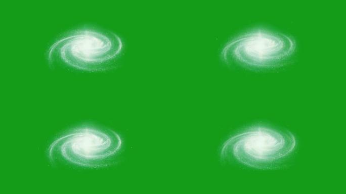 绿屏背景的银河运动图形