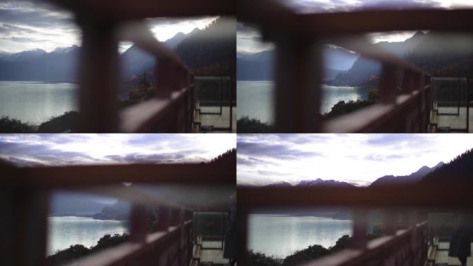 生态 自然写意江边湖边江景房唯美视频画面