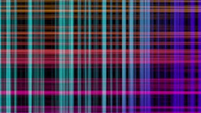 抽象移动交叉光束的蓝色和粉红色的黑色背景，无缝循环。动画。惊人的纵横线条，星际概念