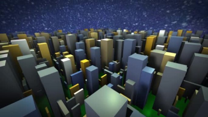 灰色3D城市概念视图