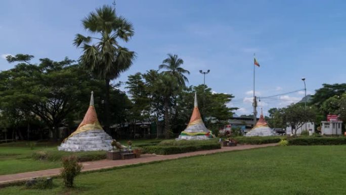 三塔关口，泰国和缅甸之间的桑赫拉布里，北碧府-时间流逝