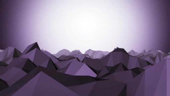 带有运动的紫色山区抽象低聚景观