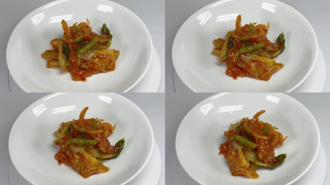 韩国酸菜，特写视频剪辑