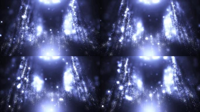 3d写实动画，蓝色星夜背景