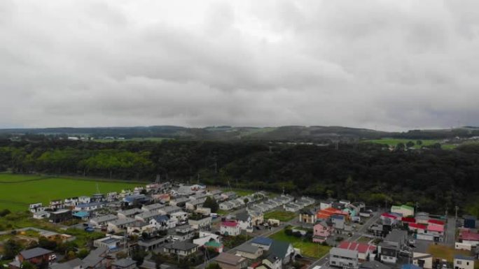 日本北海道日高地区新卡浦町的市容。Niikappu-cho以饲养赛马而闻名。