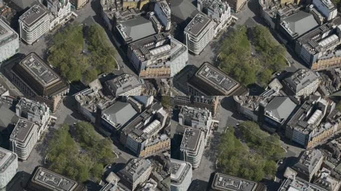 伦敦禁闭-直升机/莱斯特广场鸟瞰图，第1部分。2020年4月