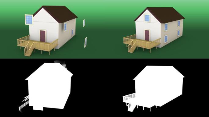房屋的一部分动画用于建筑