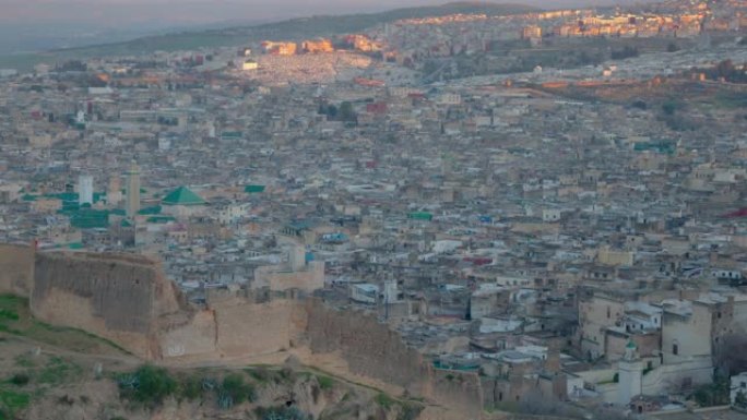 东方城市中心日落延时超变焦