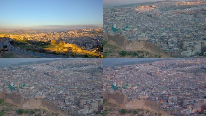 东方城市中心日落延时超变焦