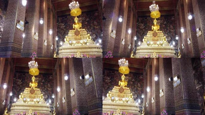泰国美丽的金像佛像