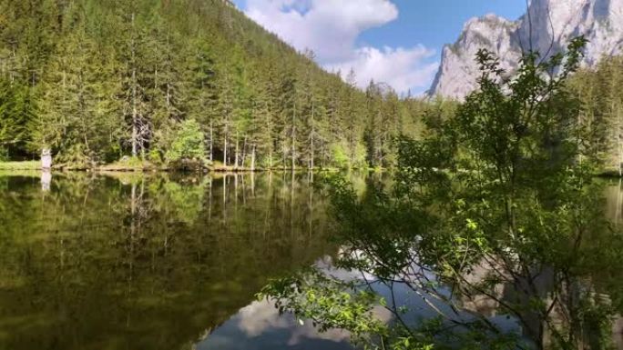 奥地利绿色湖倒影山水山河