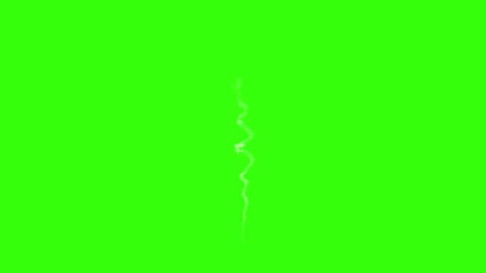 4k抽象慢动作蒸汽在黑色背景上上升。绿屏背景。