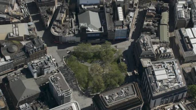 伦敦禁闭-直升机/莱斯特广场鸟瞰图，第2部分。2020年4月