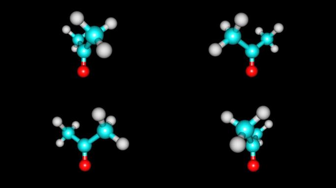丙酮分子旋转视频全高清