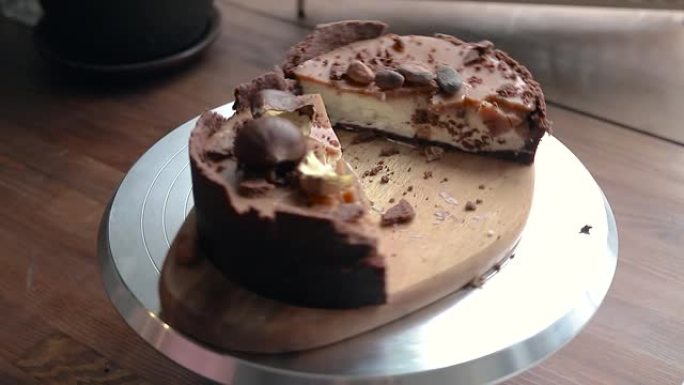 栗子和焦糖巧克力芝士蛋糕