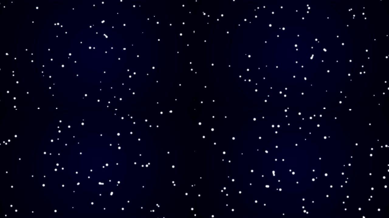 4k卡通夜动画-星星天空背景