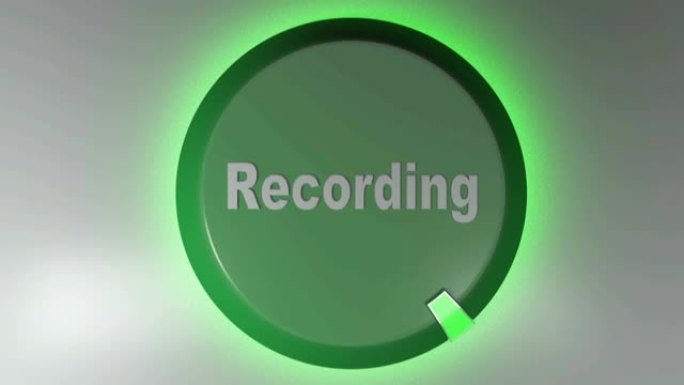 用旋转光标记录绿色圆圈符号-3D渲染视频剪辑