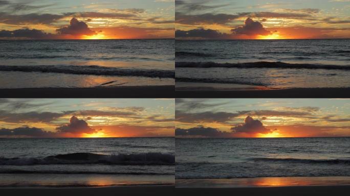 茂宜岛太平洋上空美丽的日落。