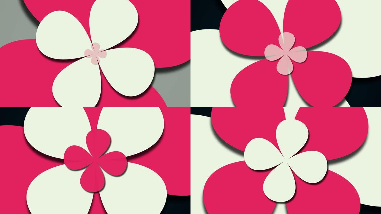 计算机生成的网络花卉背景。大大小小的五颜六色的花。3D渲染