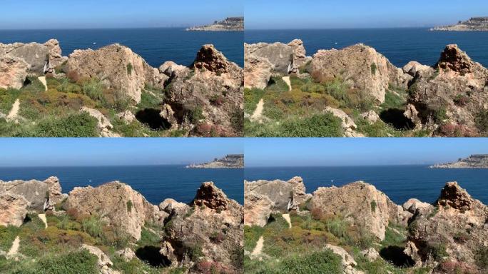 马耳他海景。马耳他岛的美丽风景