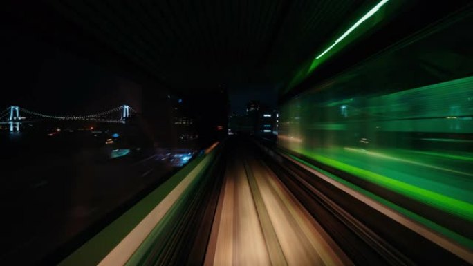 日本东京隧道百合目线的延时