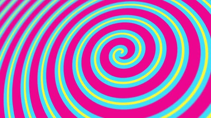 彩色催眠马戏团螺旋动画