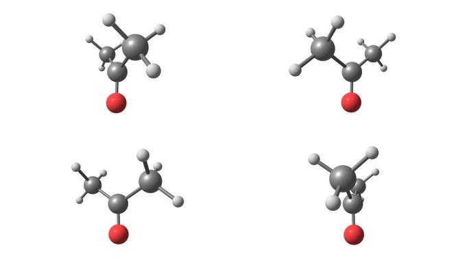 丙酮分子旋转视频全高清