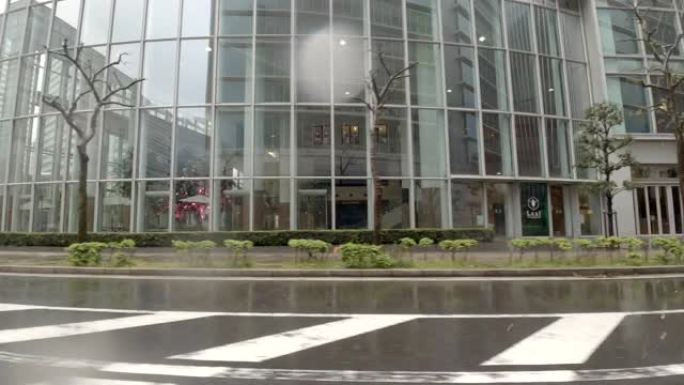 汽车/城市/暴雨/驾驶工作室工艺板侧视图