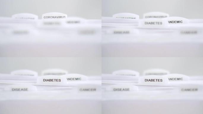 糖尿病文件文件夹标签