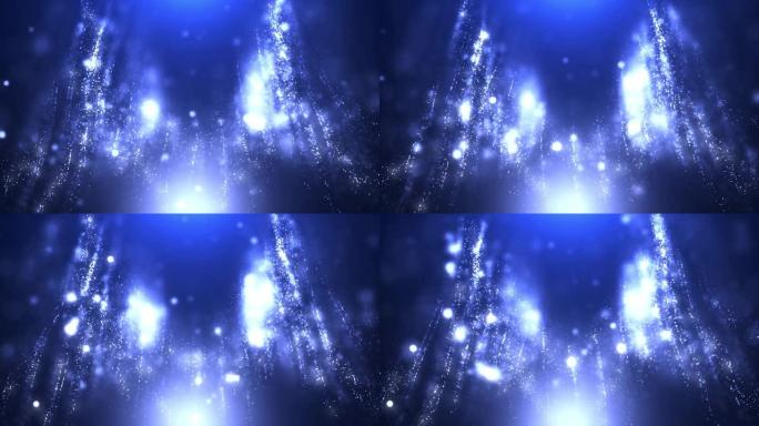背景蓝色星空之夜抽象粒子扭曲动态波浪线条