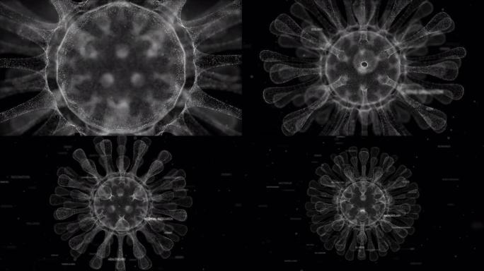 冠状病毒- covid-19 - sars - cov -2分子库存视频