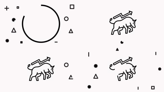 带有Alpha的牛市图标动画