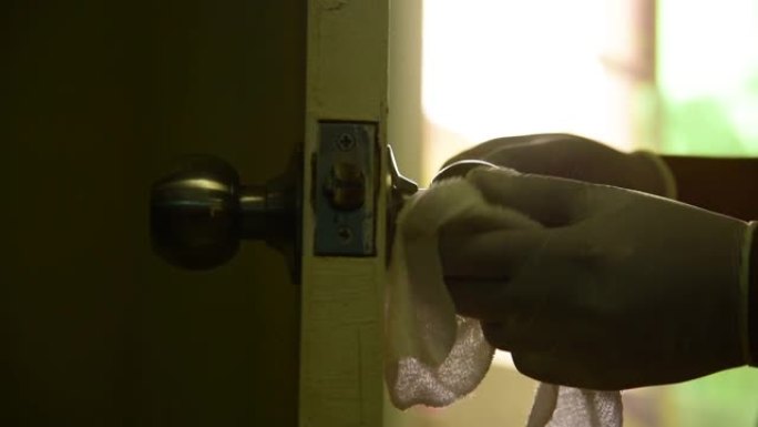 清洁门把手表面保护生命免受新型冠状病毒肺炎