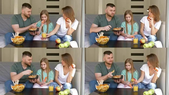 妈妈吃素食，想介绍一个女儿。爸爸喜欢快餐，并对待十几岁的女儿。不幸的是父亲，女儿选择素食
