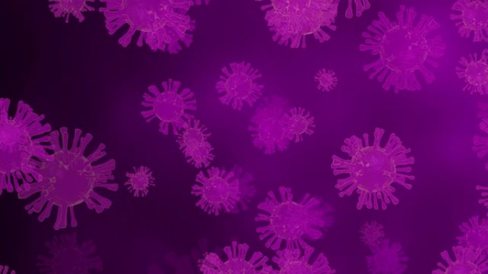 4k冠状病毒疾病新型冠状病毒肺炎感染医学插图粉色背景