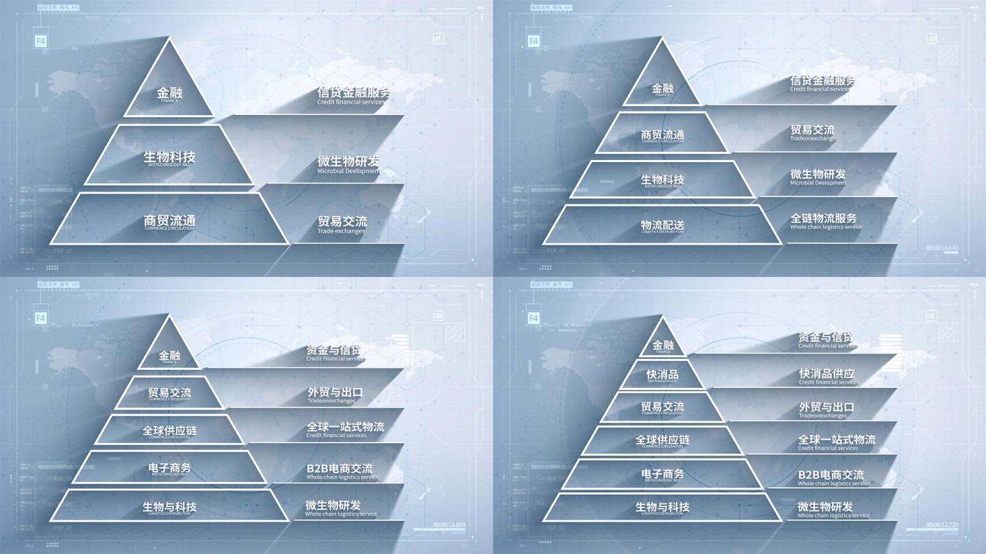 企业科技金字塔架构AE模板02