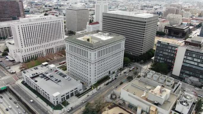 无人机视频DTLA洛杉矶司法大厅