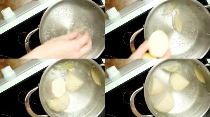 煮土豆的视频