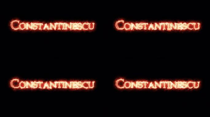 康斯坦丁内斯库用火写的。循环