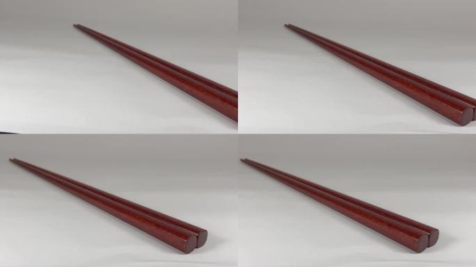 木制筷子，特写视频剪辑