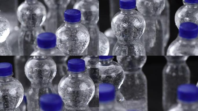 塑料瓶中的冷冻瓶装水
