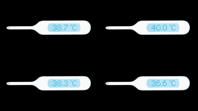 带增减温度计的4k动画。