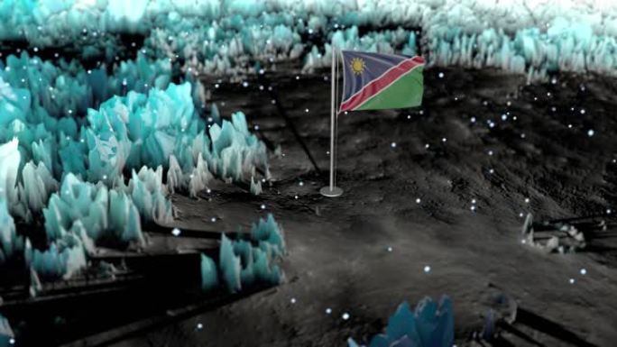 纳米比亚史诗旗帜背景循环