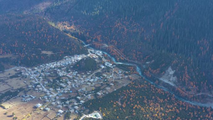 旅游景区村庄 文化旅游村庄 秋色秋景