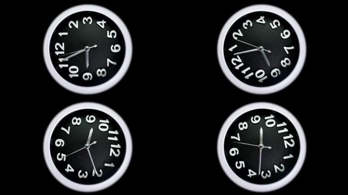 快速旋转和几乎静态秒箭头的钟面宏观拍摄。时间概念的快速流动。用微距镜头特写镜头拍摄的真实手表。4k。