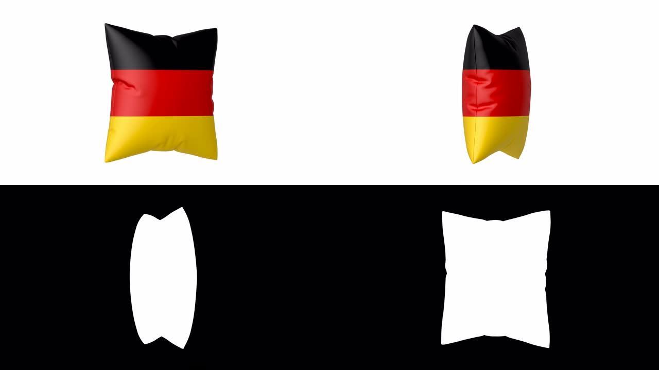 带有德国国旗的枕头