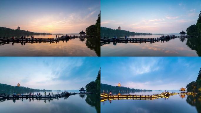 中国杭州西湖的时间流逝