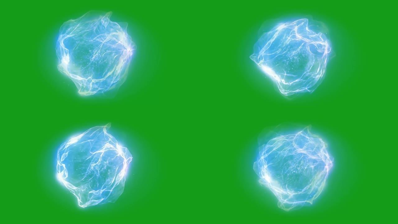 绿色屏幕背景的永恒光环运动图形