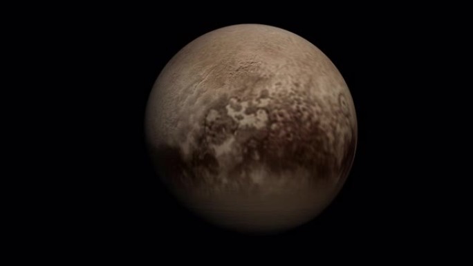 现实的planet Pluto旋转4k Alpha镜头包括股票视频