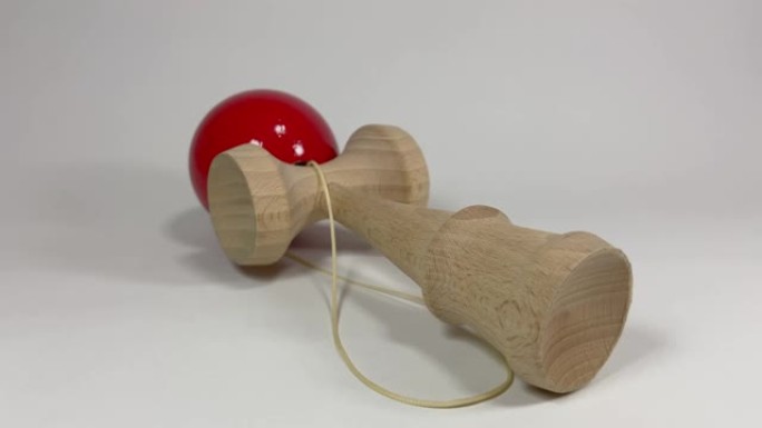 日本玩具kendama，特写视频剪辑